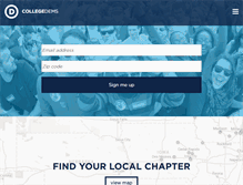 Tablet Screenshot of collegedems.com